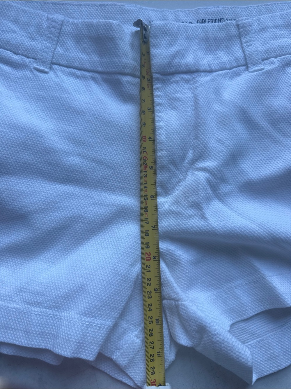GAP High-Waist White Tailored Linen-Blend Shorts - Picture 10 of 11